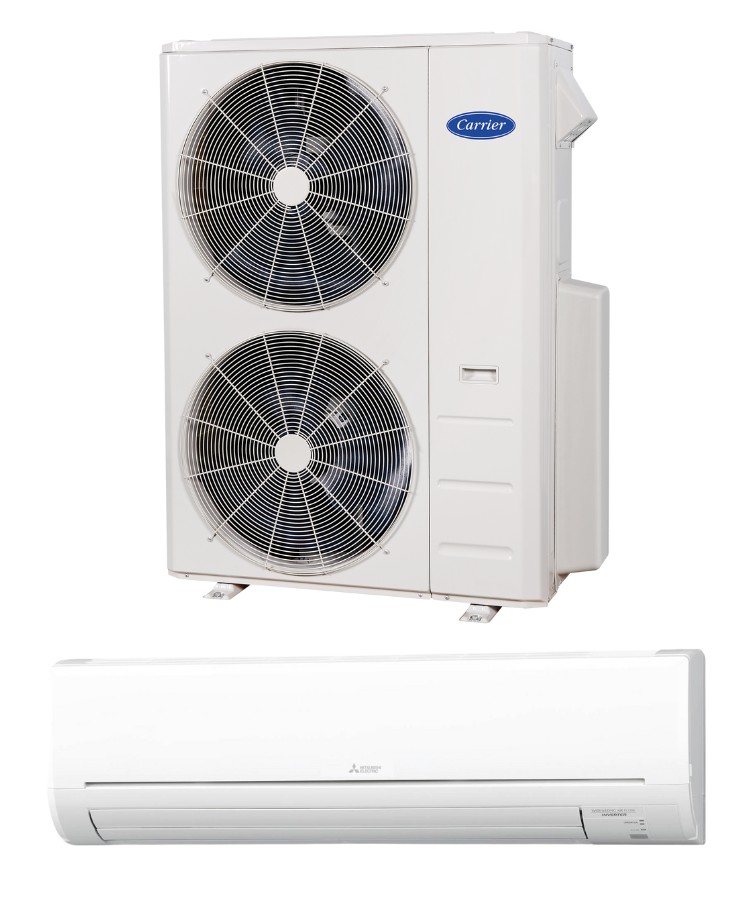 Carrier and Mitsubishi New Ductless Units