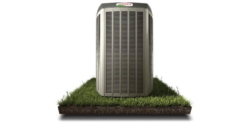 Lennox Air Conditioner on Grass Cut-Out